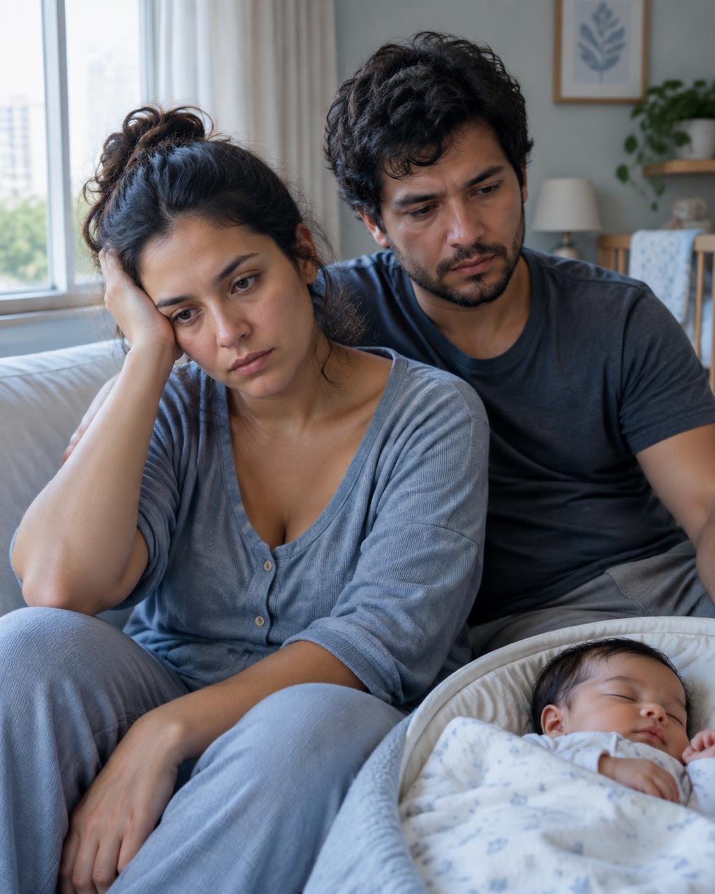 Família acolhendo o bebê durante a adaptação à parentalidade